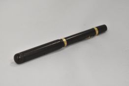A Conway Stewart No312 lever fill fountain pen in BHR with gold band to the barrel having Conway
