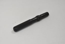 A Conklin crescent fill vest pocket fountain pen in BHR having Conklin nib. Slight damage to the