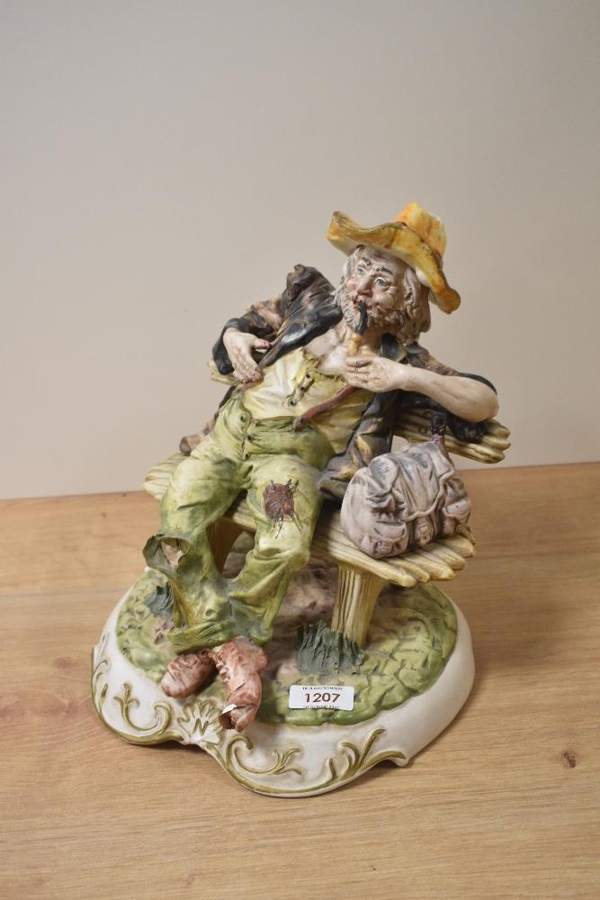 A Capodimonte figure, man with pipe, model number 506/N, AF.