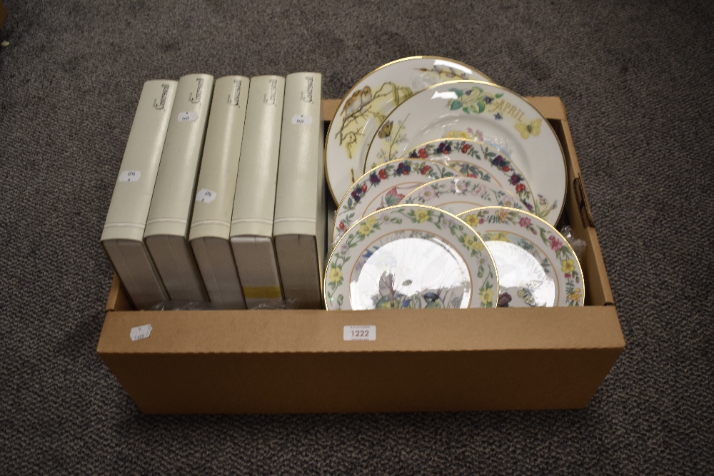 Seven Caverswall display plates featuring 'The Country Diary Collection' with Two larger plates