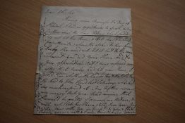Manuscript. Letter. Dated 1762, to Charles Strickland from E. Wilson of Dallam Tower, regarding