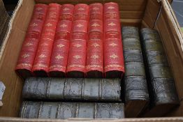 Bindings. A four volume Hazlitt edition of Shakespeare from 1851. With; six volumes from Scott's