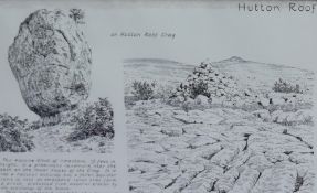 After Alfred Wainwright MBE (1907-1991), 'On Hutton Roof Crag', an original printing plate from