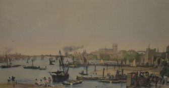 W.Parrott (19th Century, British), five coloured antiquarian prints, Maritime scenes to include '