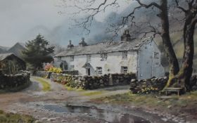 *Local Interest - After Judy Boyes (20th Century, British), coloured prints, 'Stonethwaite Cottages,