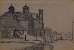 Philip Henry Wilson Bachelor (1866-1944, British), five pencil sketches, Illustrations of rural