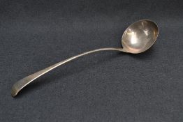 A George III silver Old English pattern ladle, marks for London 1807, maker Peter & William Bateman,