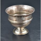A George V silver dish/trophy for the Borders Tennis Championship, of waisted and dished circular