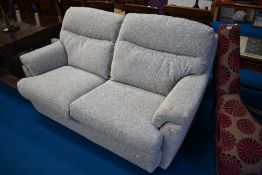 A good quality modern settee, in grey , only a few months old with virtually no use, cost £1200 from