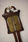 A late 18th century John Sharpe mercury stick barometer with mahogany case