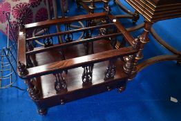 A 19th Century rosewood Canterbury music stand