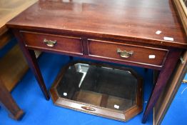 A 19th Century mahogany side table with two frieze drawers