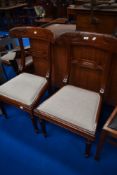 A pair of 19th Century mahogany railback dining chairs