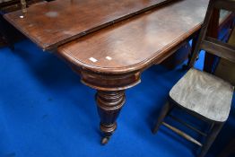 A 19th Century pollard oak wind out dining table , includes two leaves, extends to 295cm+ approx