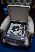 A vintage fidelity portable record player