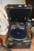 An early 20th century Decca wind up gramophone.