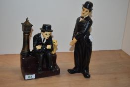 Two novelty ceramic ornaments of Charlie Chaplin