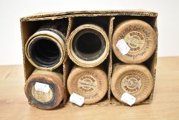 Six Edison phonograph cylinder records.