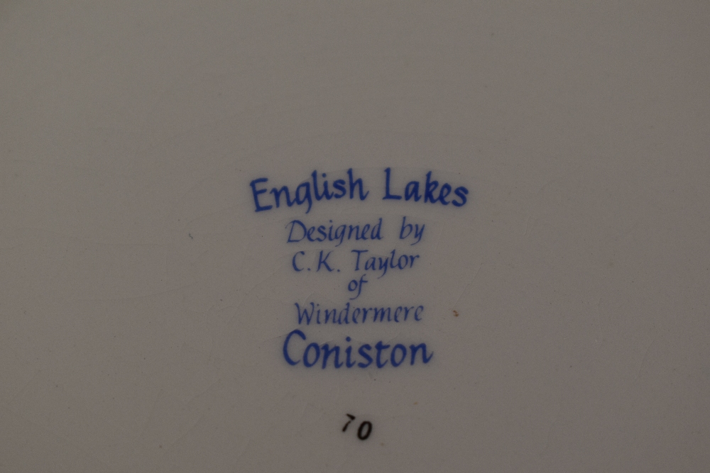 Six display plates, all with varying Lake District scenes, designed by C.K Taylor of Windermere, - Image 2 of 2