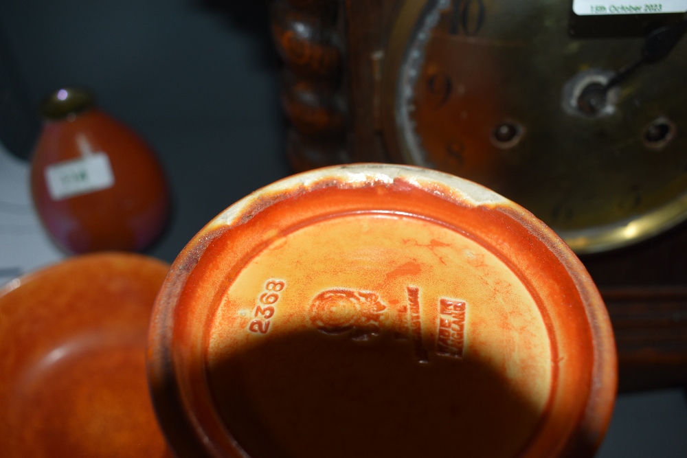 A Pilkington's Royal Lancastrian vase, shape 2368, glazed in orange, and measuring 21cm tall - Image 3 of 5