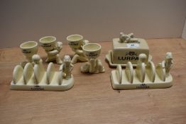 A selection of Lurpak collectables, including butter dish and toast rack.