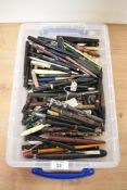 A large box of fountain, ballpoint, dipping and roller ball pens all spares and repairs