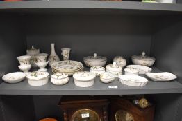 A selection of Wedgwood 'Wild Strawberry' comprising; trinket boxes, pin dishes, vases etc.