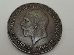 A George V Double Headed Penny, weight 9.5g, weight appears correct but does sound dull to the