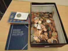 A large collection of mainly GB Coins, modern an early, no Silver seen, part sets, many coins seen