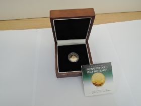A London Mint 2012 Diamond Jubilee Gibraltar Gold Half Sovereign, in capsule with display box,