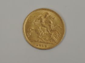 A 1915 George V Gold Half Sovereign, Royal Mint