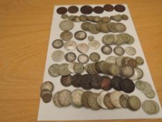 A collection of GB & World Silver Coins, USA & Australian seen along with unidentified Silver Coins,