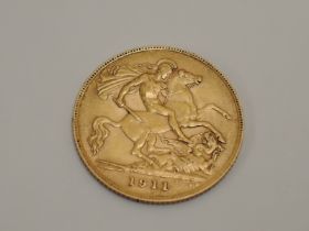 A 1911 George V Gold Half Sovereign, Royal Mint