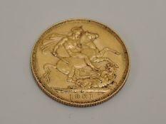 A 1901 Queen Victoria Gold Sovereign, Perth Mint