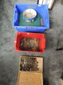Two large boxes of GB & World Coins, no silver seen, many many coins, heavy lot, in albums and