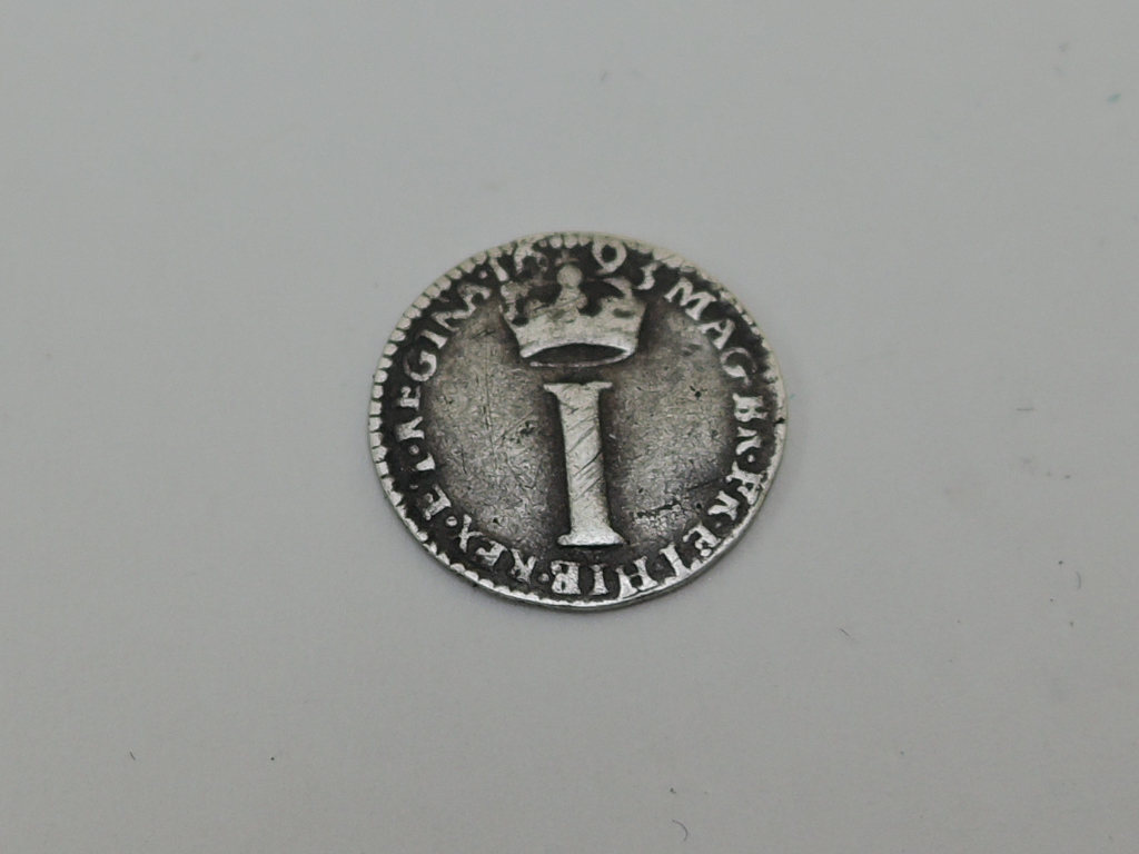 A 1603 William & Mary Maundy Silver One Pence