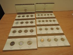 Two Royal Mint Collector's Packs, £1 Coin Edition complete, £2 Coin Edition incomplete missing