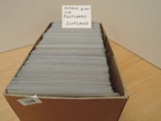 BOX OF APX 400 OLD POSTCARDS, DEPICTING SCOTLAND Box with in the region of 400 old postcards, from