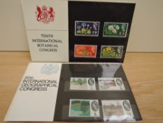 GB 1964 BOTANICAL & GEOGRAPHICAL PRESENTATION PACKS, BOTH FLAT IN SLEEVES The first two presentation