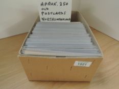 BOX WITH APPROX 250 POSTCARDS, NORTHUMBERLAND Box with in the region of 250 postcards, all