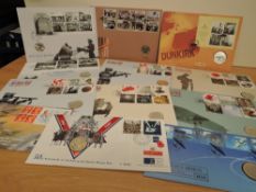 GB 1995-2020 COLLECTION OF 12 NUMISMATIC FIRST DAY COVERS ALL WW1 & WWII Beautiful range of