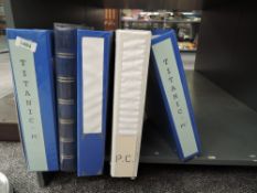 TITANIC - COLLECTION OF POSTCARDS & EPHEMERA, SIGNATURES ETC IN 5 VOLUMES 5 Arch lever files, with