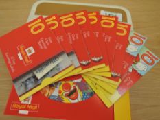 GB 1990's COLLECTION OF 10 GREETINGS BOOKLETS ALL COMPLETE £120+ FACE Tin with 10 Greetings booklets
