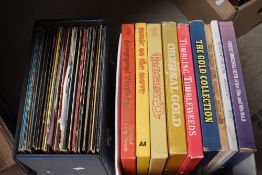 Two boxes of assorted LP's comprising nine compilation boxes including Great Original Hits of the