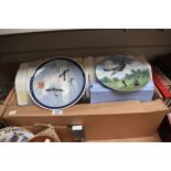 A collection of 15 vintage Air Force themed collectors plates by Wedgwood and Royal Doulton, a large