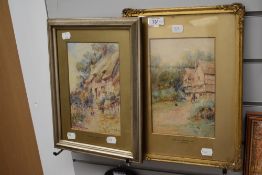 T.L. Forde (19th/20th Century, British), watercolour, 'Cottage At Stratford' and another, signed and