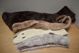 A selection of vintage furs, including tippets.