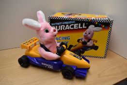 A battery operated Duracell Racing Bunny toy.
