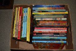 A collection of predominantly vintage childrens annuals and books, including Famous Five and Daily