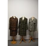 Three 1960s wool skirt suits, two having Dereta label and one Harella,